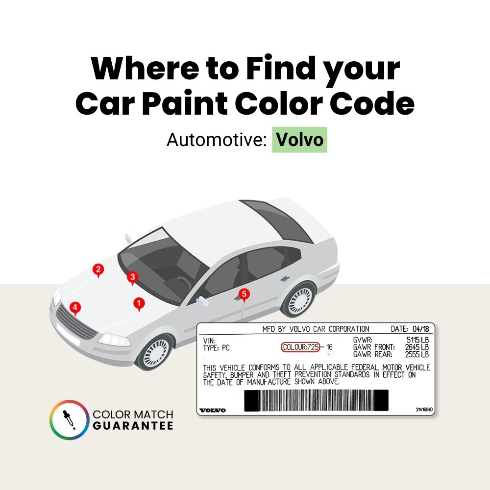 Volvo Touch Up Paint by TouchUpDirect – Brush or Spray Paint – Choose Your Color