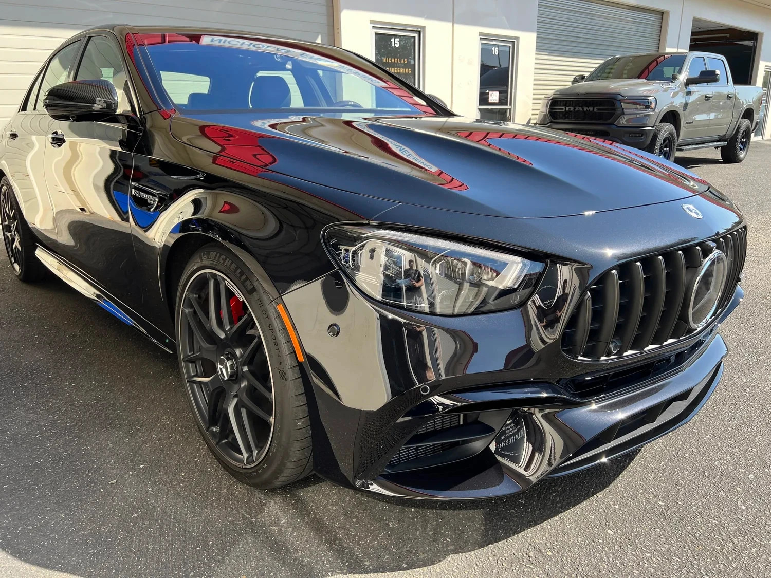 Touch Up Paint for Mercedes Benz E63S with paint code 197, Obsidian Black.