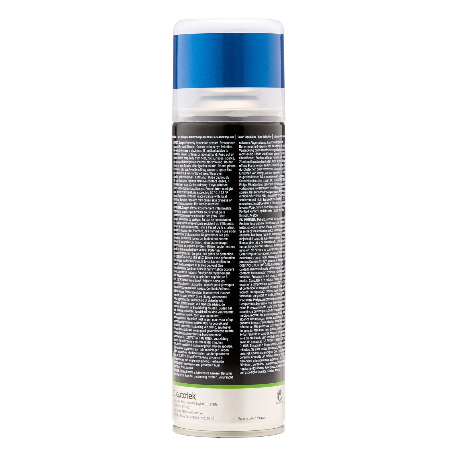 Autotek Fast Drying Aerosol Spray Paint Exact Hyundai Sapphire Blue 10.14oz