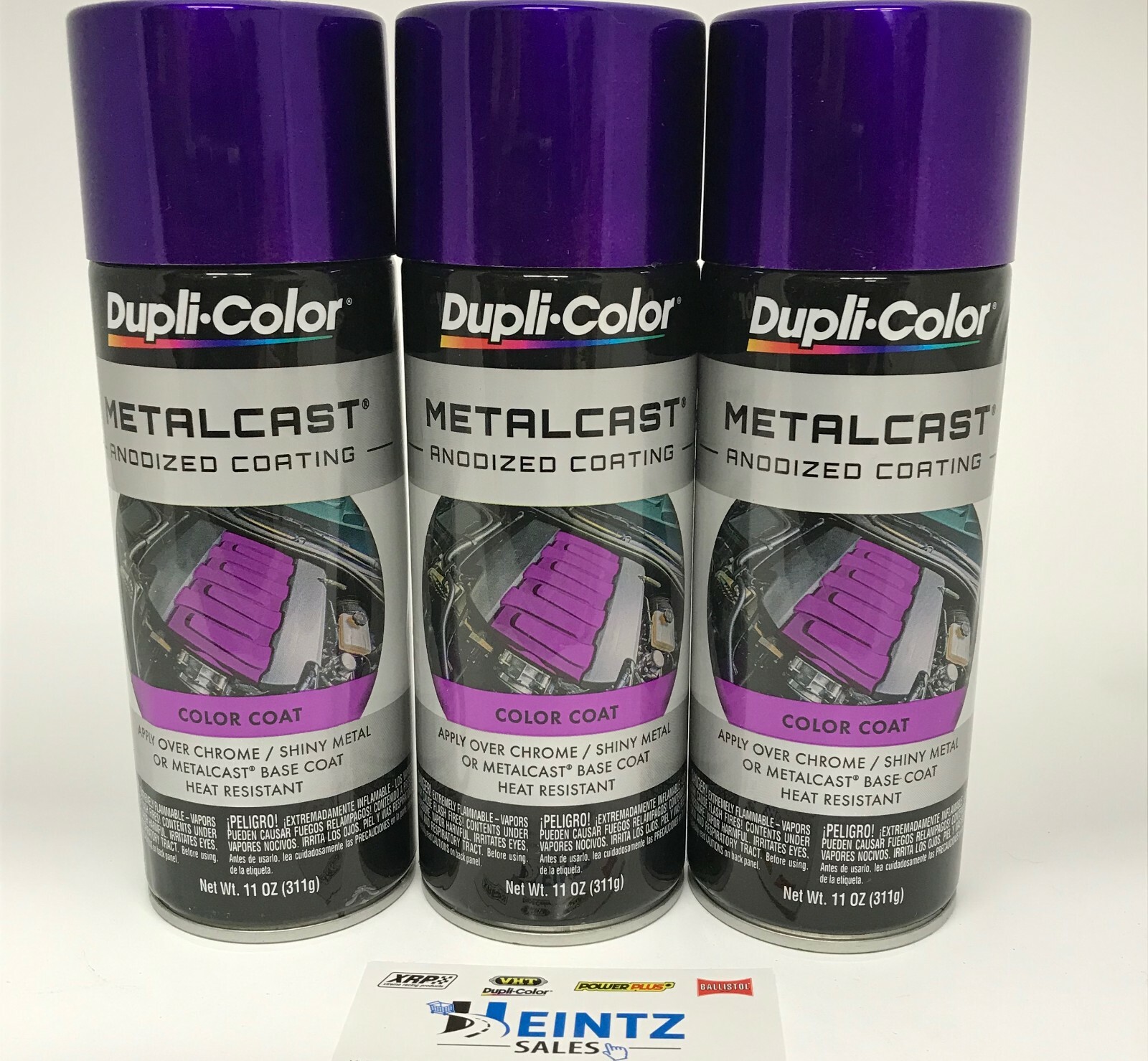 Duplicolor MC204-3 PACK MetalCast PURPLE Anodized Heat Resistant Coat – 11oz