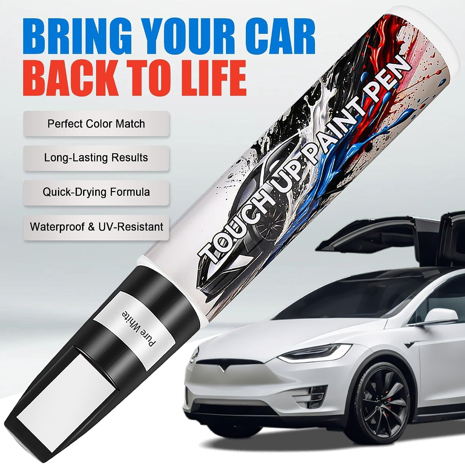 Touch Up Paint for Cars, White Car Paint Touch Up, Car Paint Scratch Repair, …