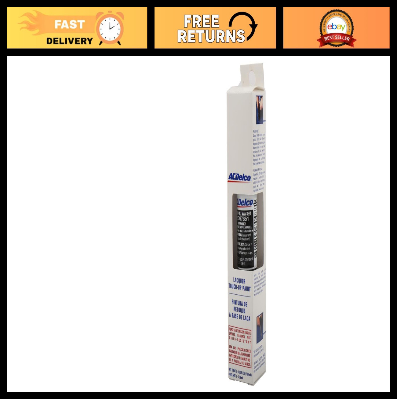Touch Up Paint Tube 0.5 Oz – 4-in-1 Automotive Repair, Scratch & Chip Fix