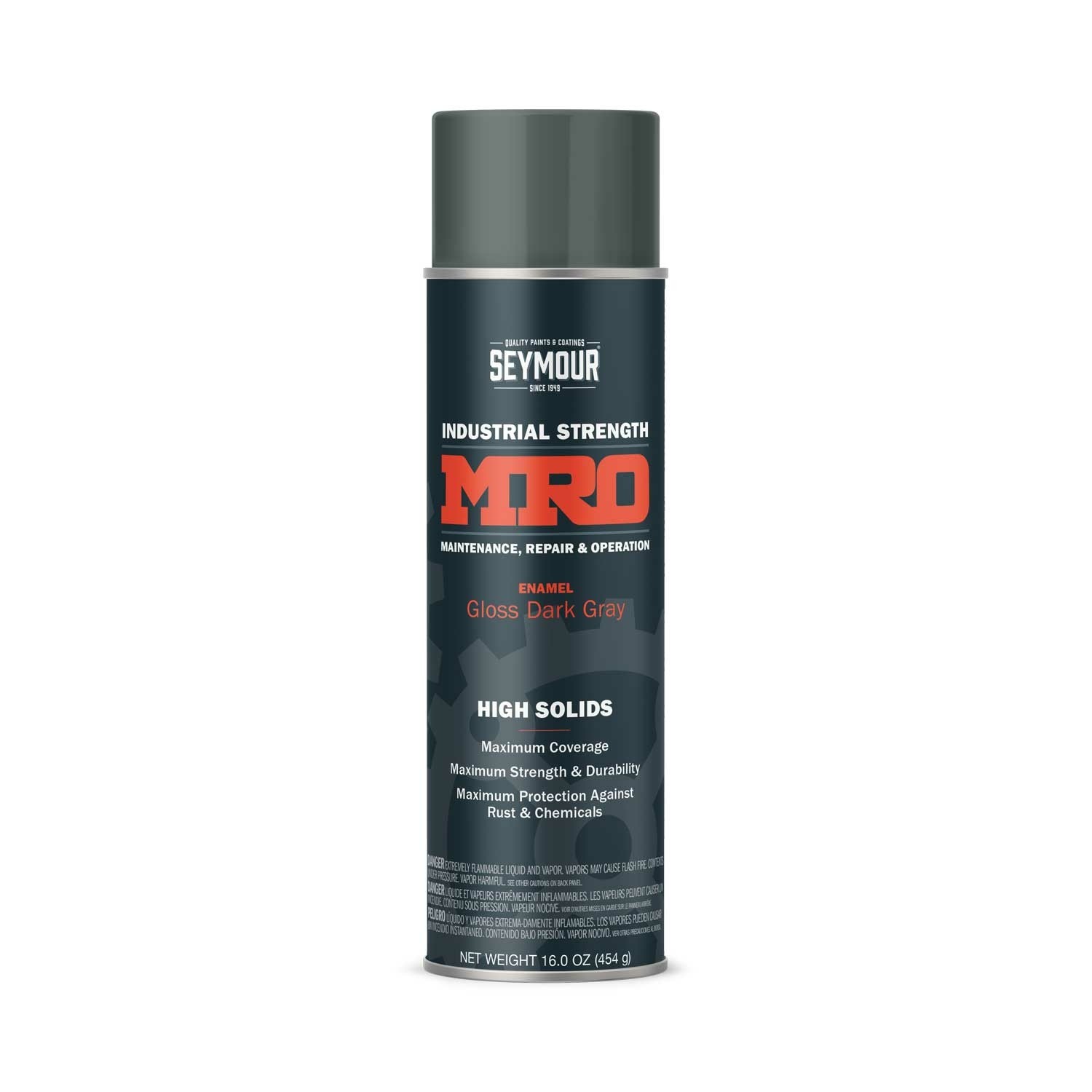 Seymour 620-1417 MRO Industrial-Grade High Solids Spray Paint Dark Gray (16 oz)