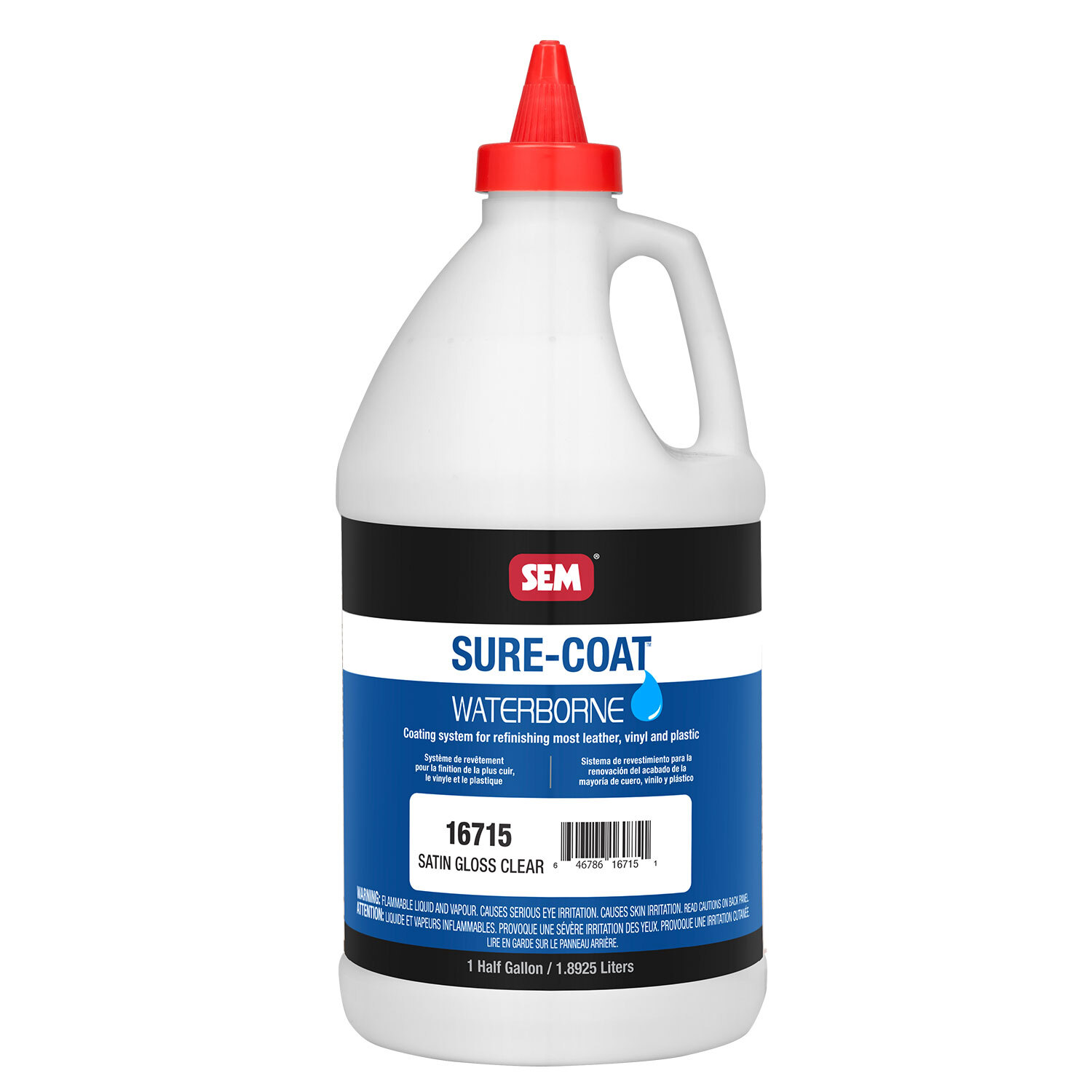 Sure-Coat – 2.8 VOC Satin Gloss Refinishing Clear, 1/2 Gallon