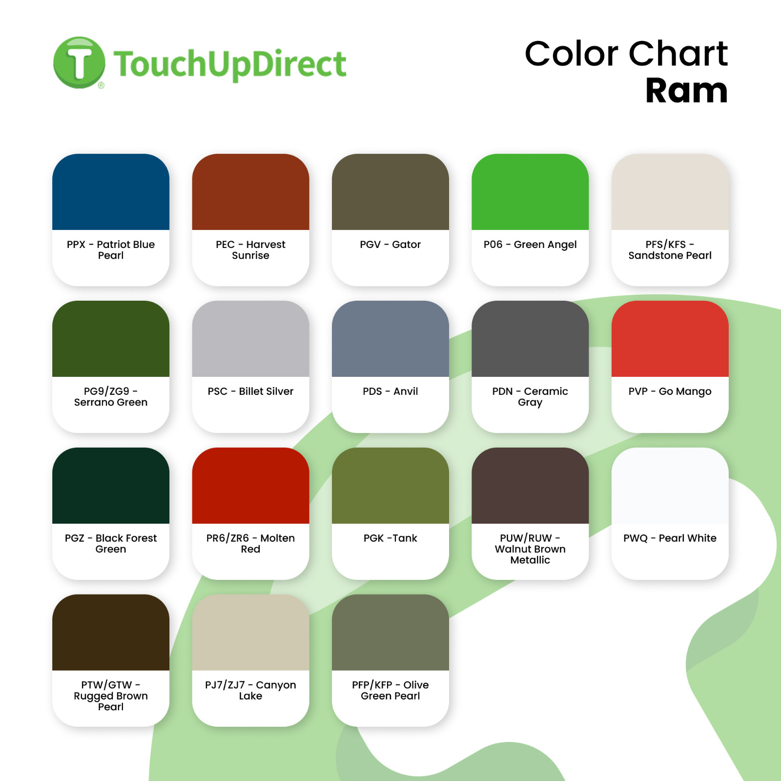 Ram Touch Up Paint by TouchUpDirect – Brush or Spray Paint – Choose Your Color