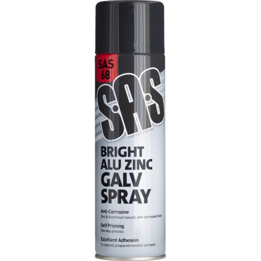 Bright Alu Zinc Galv Spray SAS 500ml x 3 Aerosol SAS68A-3