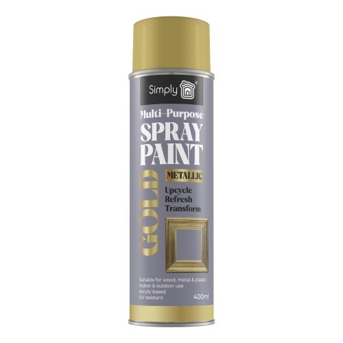 Gold Simply Multi Purpose Wheel Aerosol Spray Paint 400ml x 2
