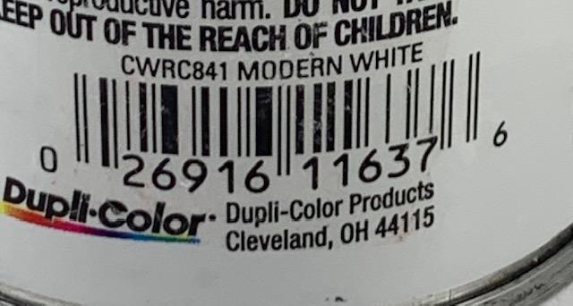 2 cans Dupli-Color 11 Oz CustomWrap CWRC841 Modern White Gloss Removable Coating