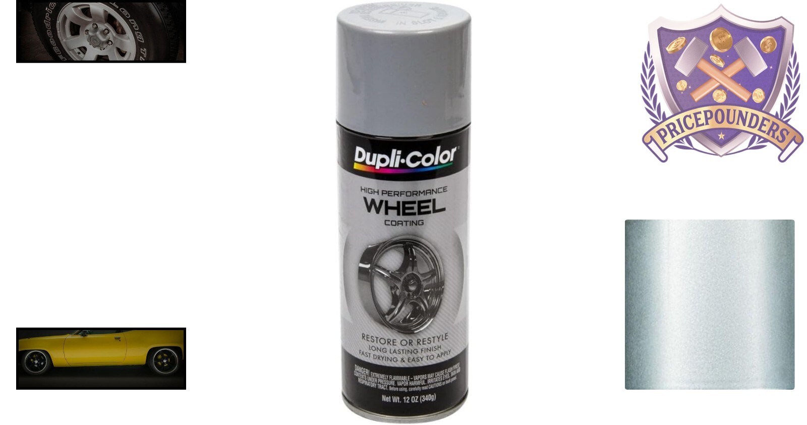 Durable Silver Wheel Coating Paint – 12 oz. Easy Application for Car Enthusiasts