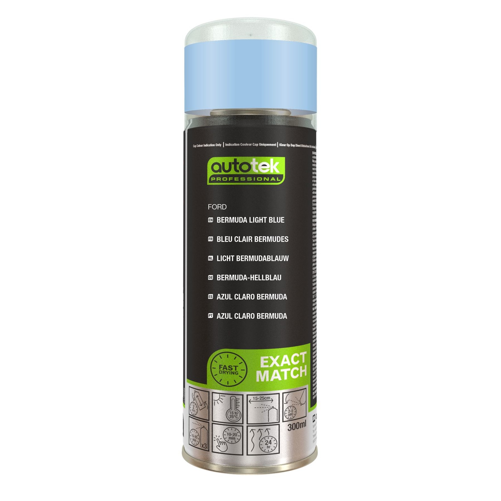 Autotek Ford Bermuda Light Blue High Coverage Aerosol Spray Paint 10.14oz