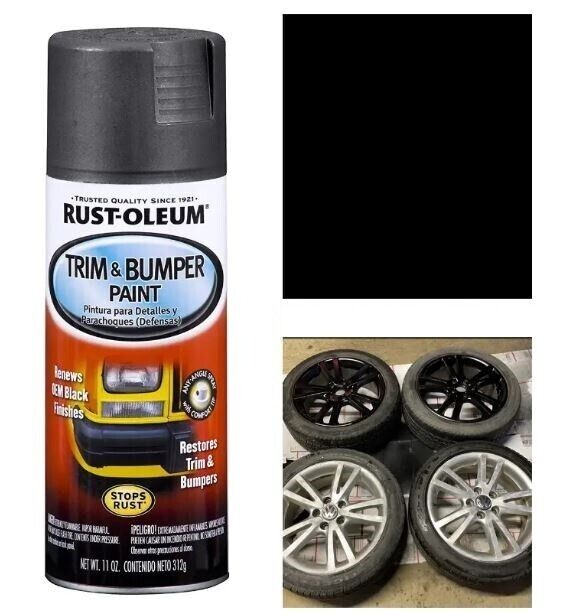 Black Truck Car Bumper Trim Spray Paint Exterior Interior Metal Trim Molding NEW