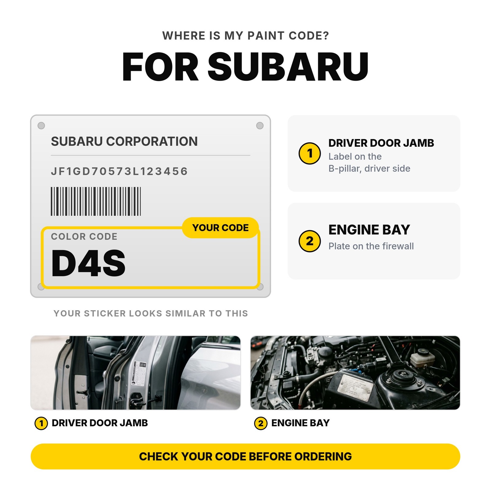 Touch Up Paint For Subaru 767 Kit Exact Colour Match Auto Body Touch Up Paint