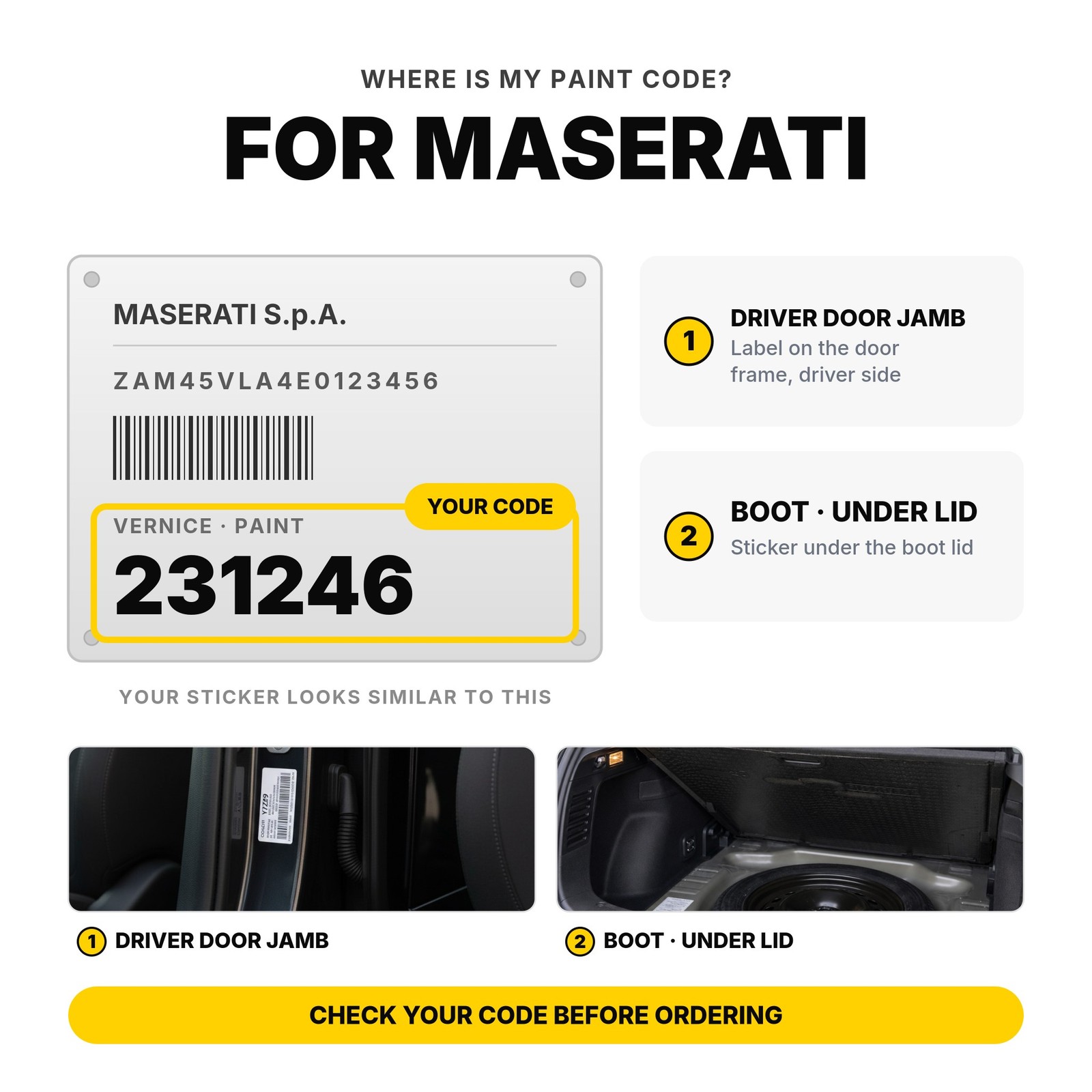 Touch Up Paint For Maserati 126/B Verde Ossido DIY Auto Scratch Repair