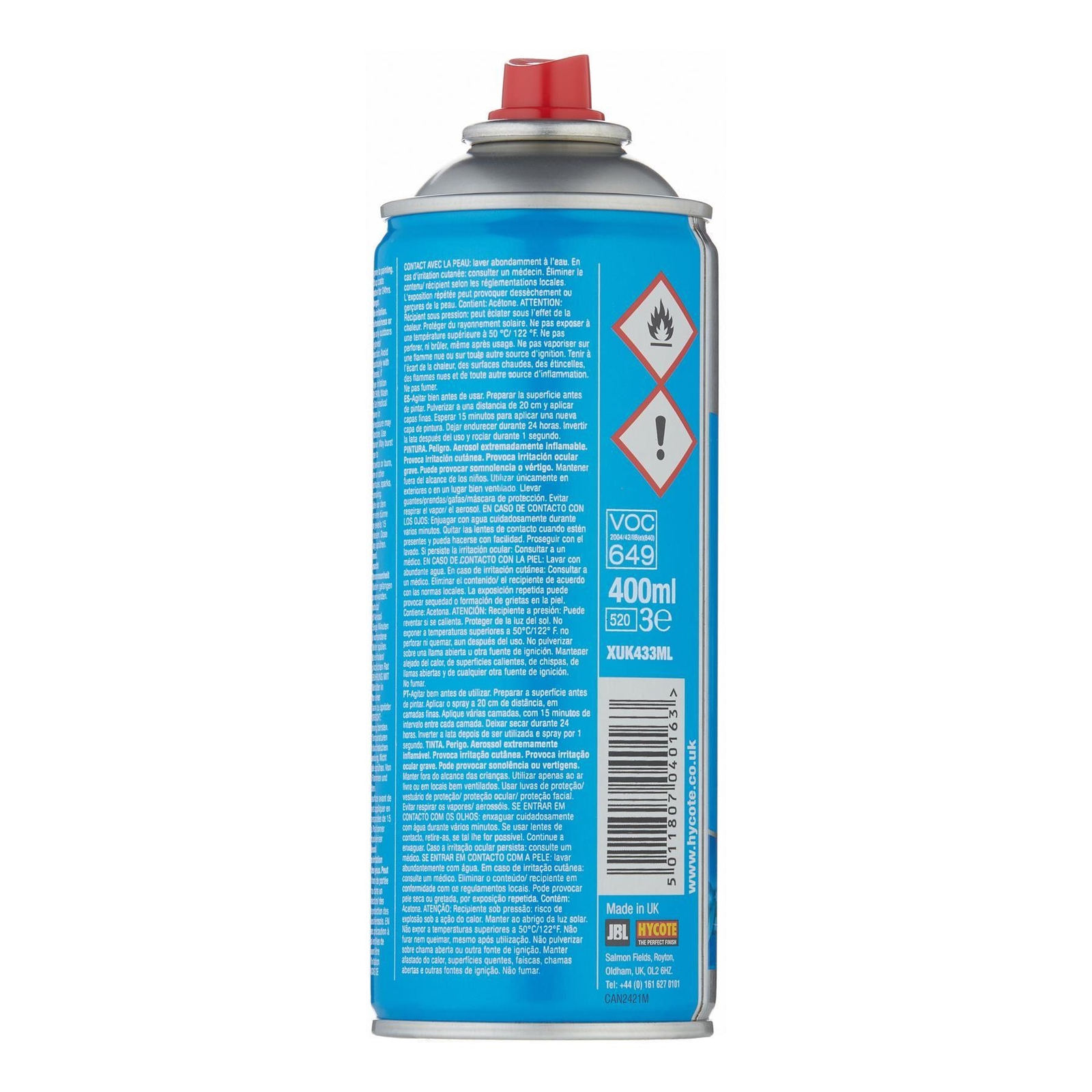 Hycote Fast Drying Metal Fibreglass Etch Primer Aerosol Spray 400ml
