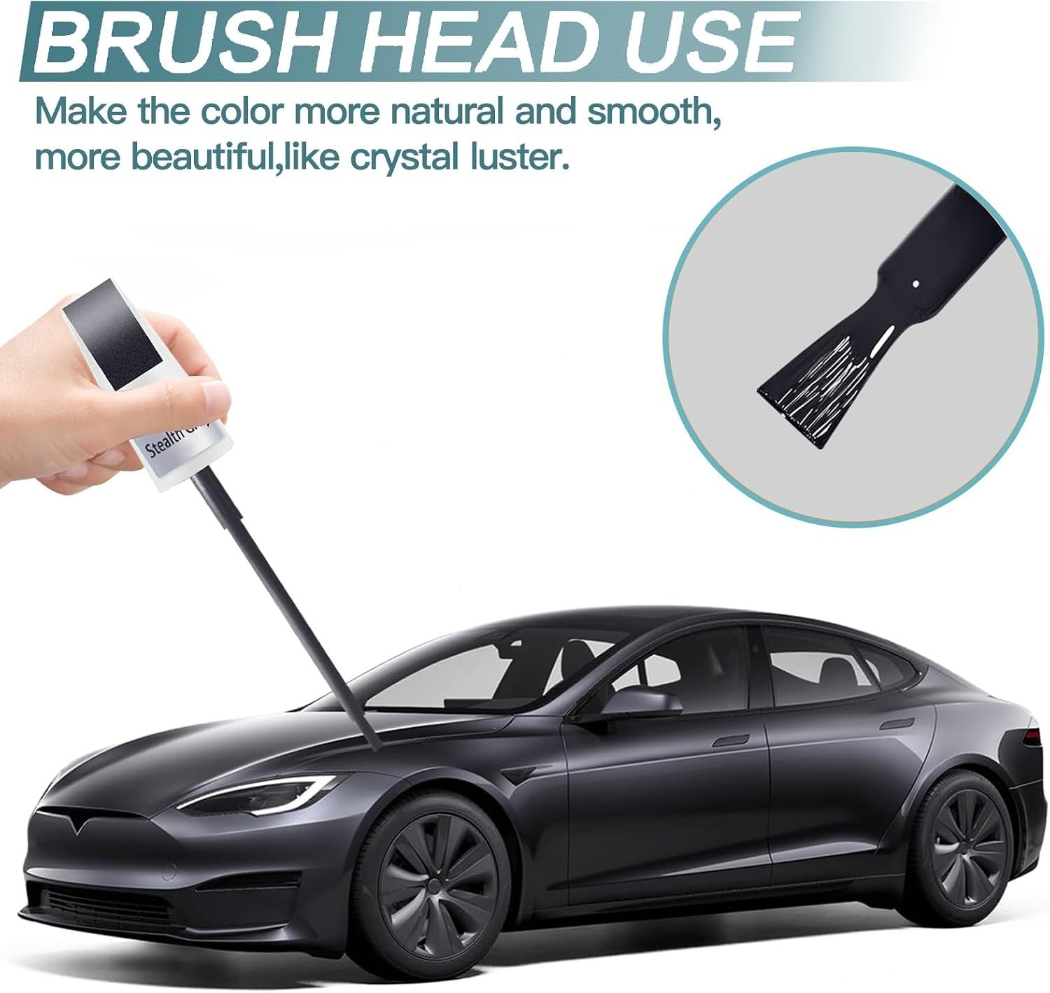 Touch up Paint Kit for Tesla Model Y/3/X/S Stealth Grey DIY Repair Kit Chips Nic