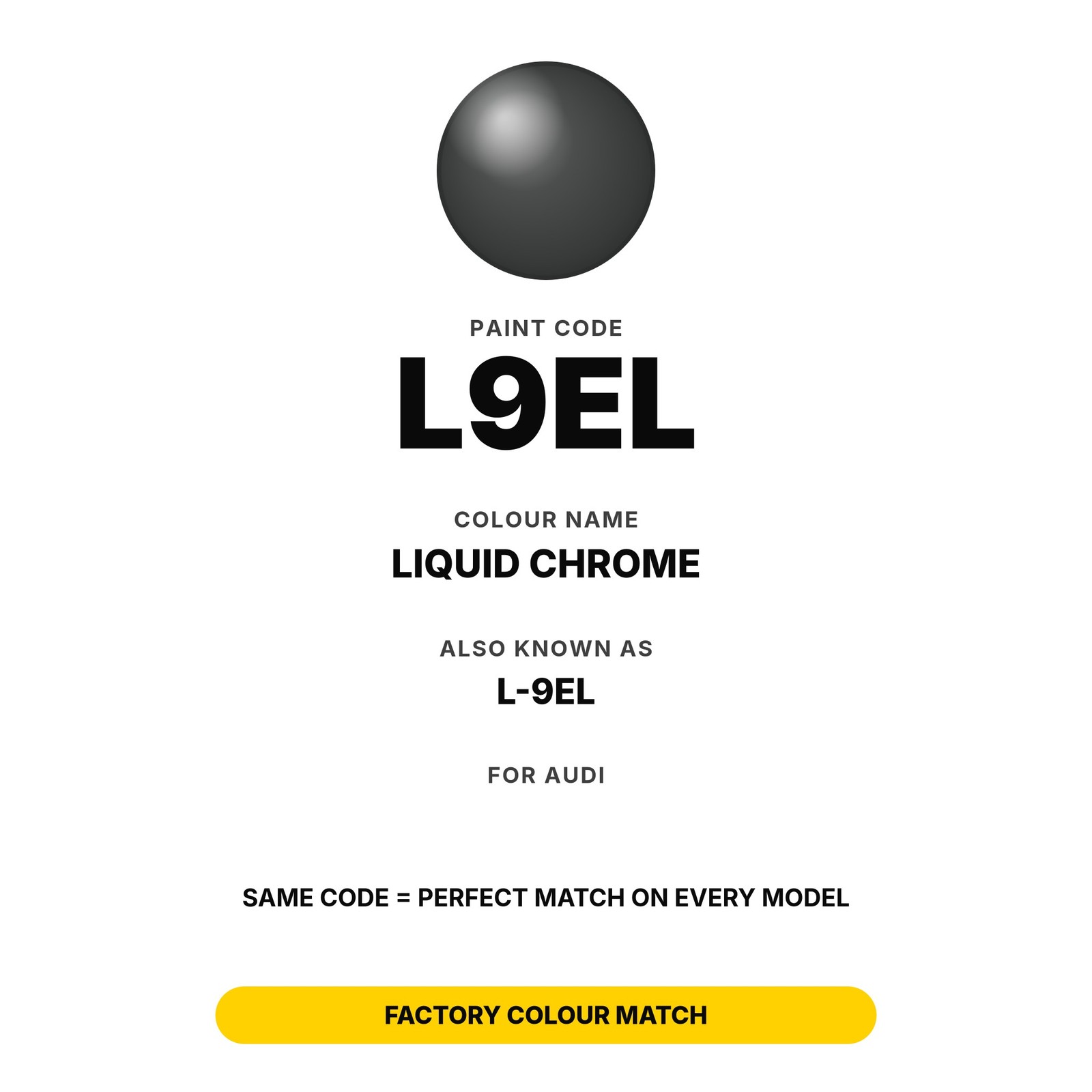 Touch Up Paint For Audi L9EL Liquid Chrome Full Kit Automotive Paint Repair Kit