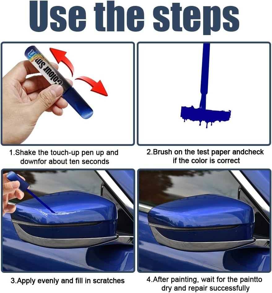 Blue Pearl Touch Up Paint For Cars, Automotive Car Paint Pen Scratch Repair