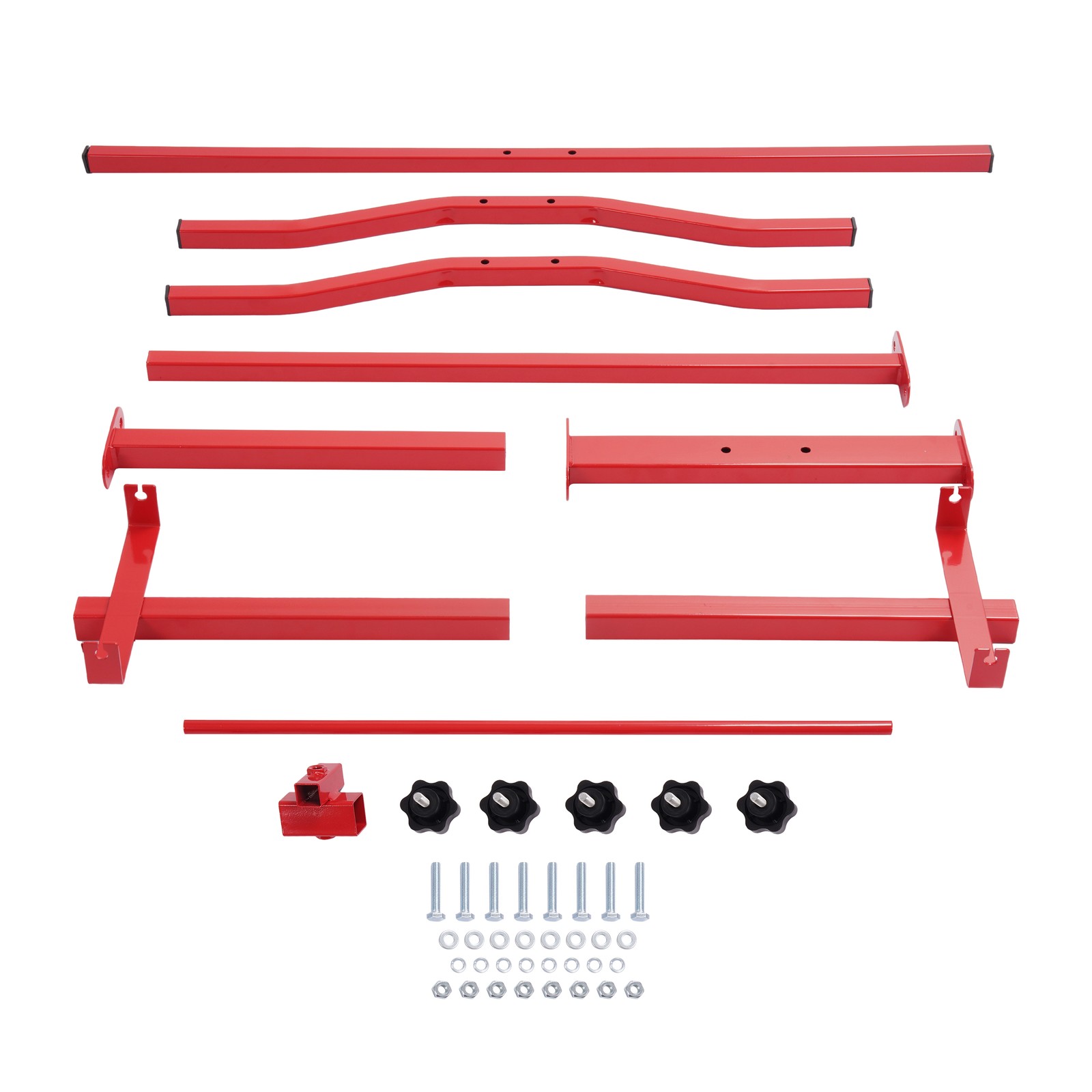 Auto Body Adjustable Paint Panel Stand Fender Bumper Steel Powder Coated Red
