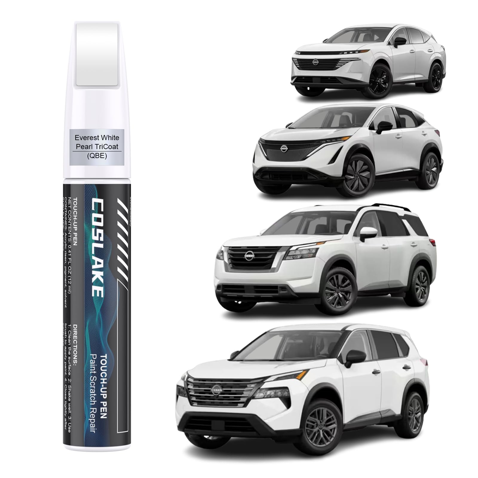 Touch Up Paint Kit For Nissan QBE Everest White Pearl Scratch Repair Kit