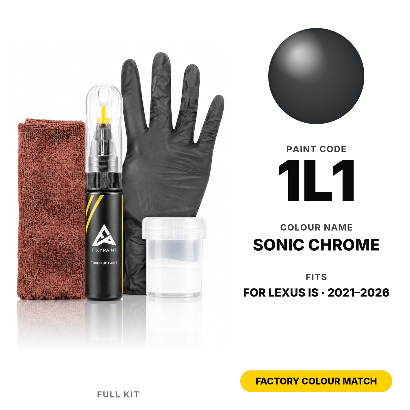 Touch Up Paint For Lexus Is 1L1 Sonic Chrome Full Kit Ute Scratch Repair Paint