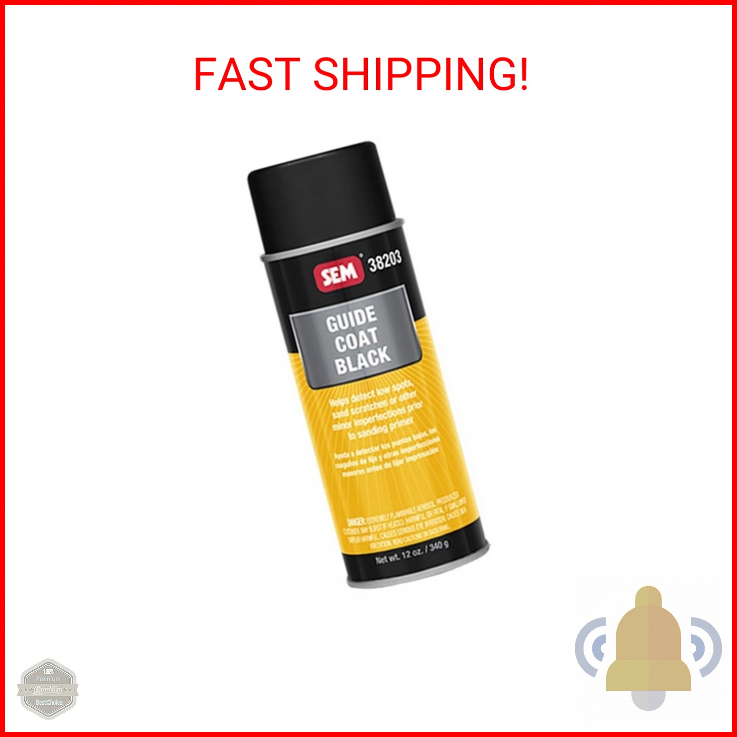SEM 38203 Black Guide Coat – 12 oz.