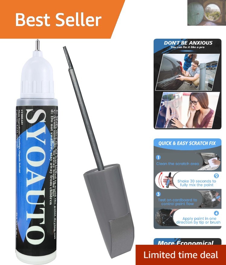 Automotive Silver Scratch Repair Pen – Quick Drying Touch Up Paint, 0.4 oz