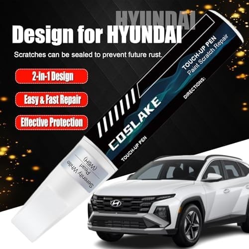 Touch Up Paint for Car Hyundai Hyper White WC9 Scratch Repair Pen Marker Kit