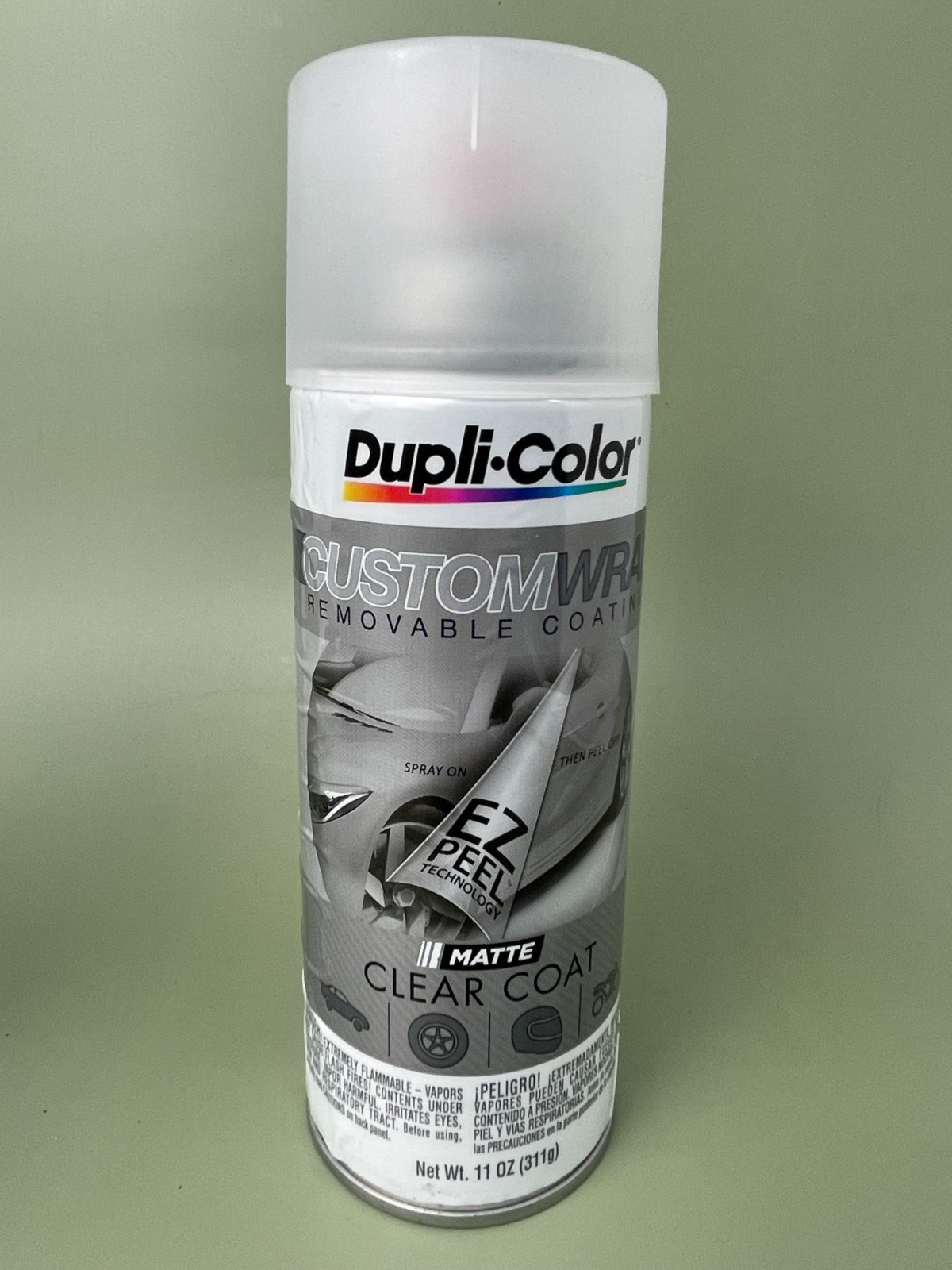 2 Cans Dupli-Color Custom Wrap Removable Coating Ez Peel Matte Clear Coat 11oz