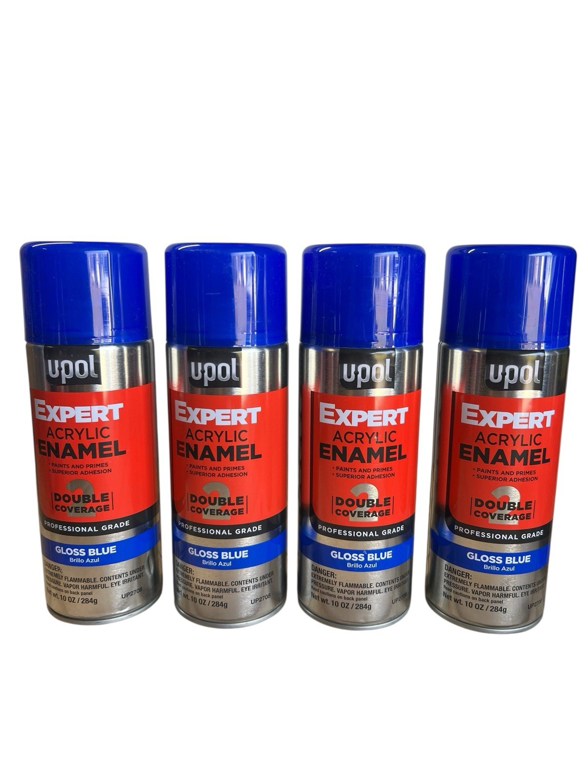 Upol Premium Gloss Blue Spray Paint UP2708 Expert Acrylic Enamel 10oz (Lot Of 4)