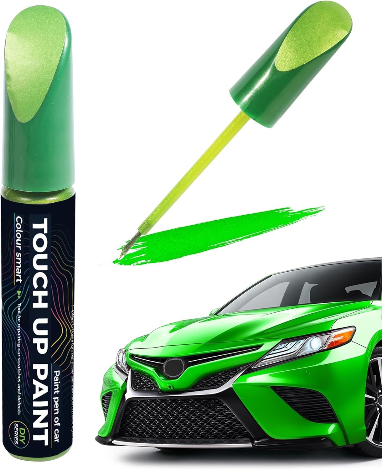 Compact Green Car Touch Up Paint Pen for Minor Scratch and Rust Protection