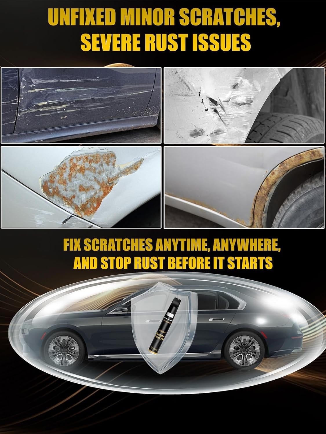 Gray Touch Up Paint Pen – Rust Resistant Automotive Scratch Repair Solution
