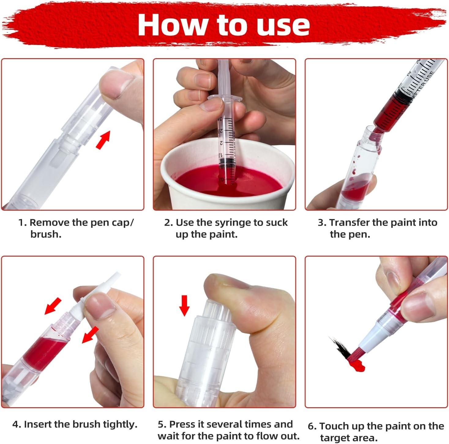 Xtiieed Precision Touch Up Paint Pen Set (3 Pack)