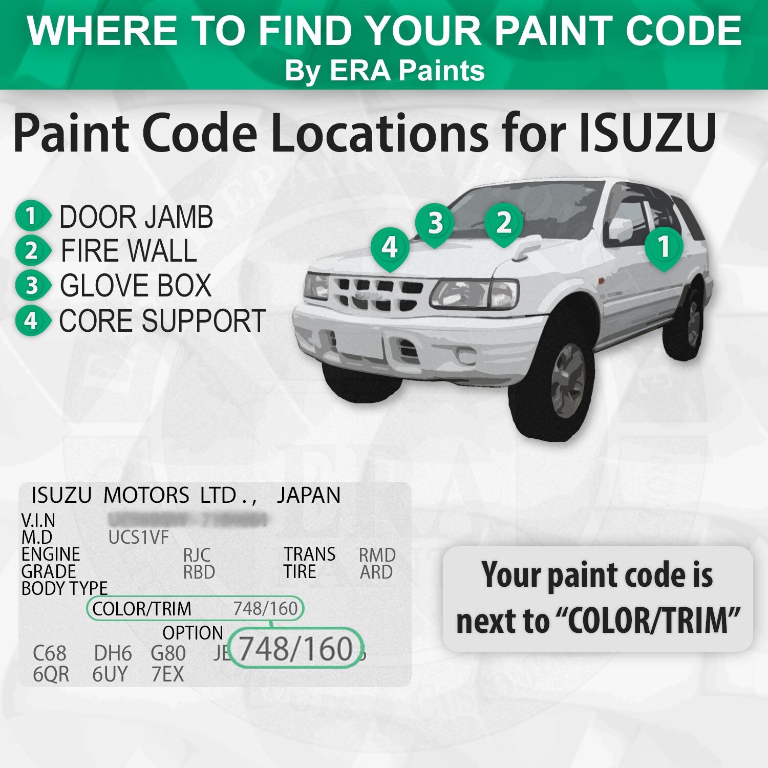 ISUZU B91M – Crystal Silver Metallic OEM Match Touch Up Paint Kits