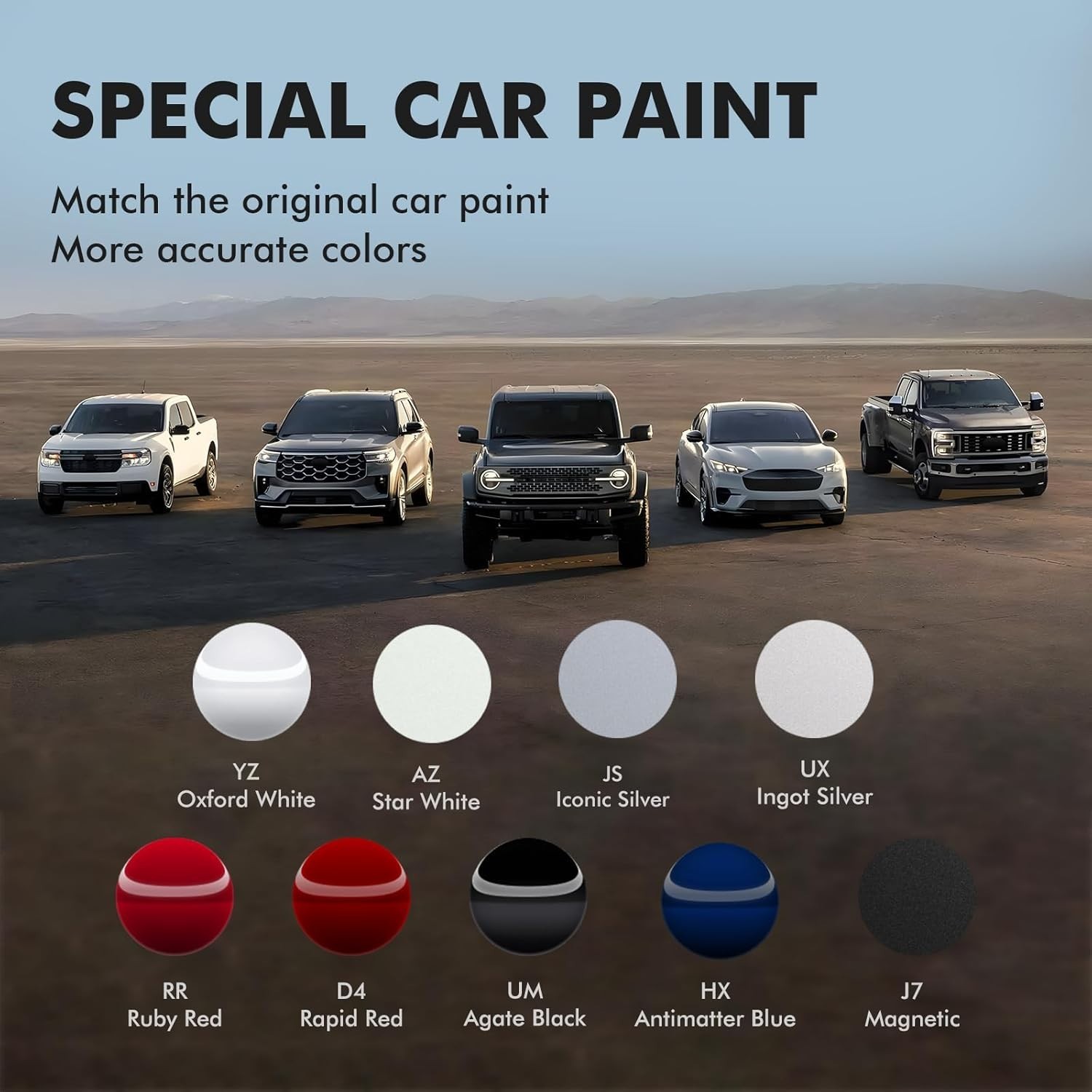 Rust-Resistant Star White Car Scratch Repair for Ford, 1 Fl Oz Quick Fix Paint