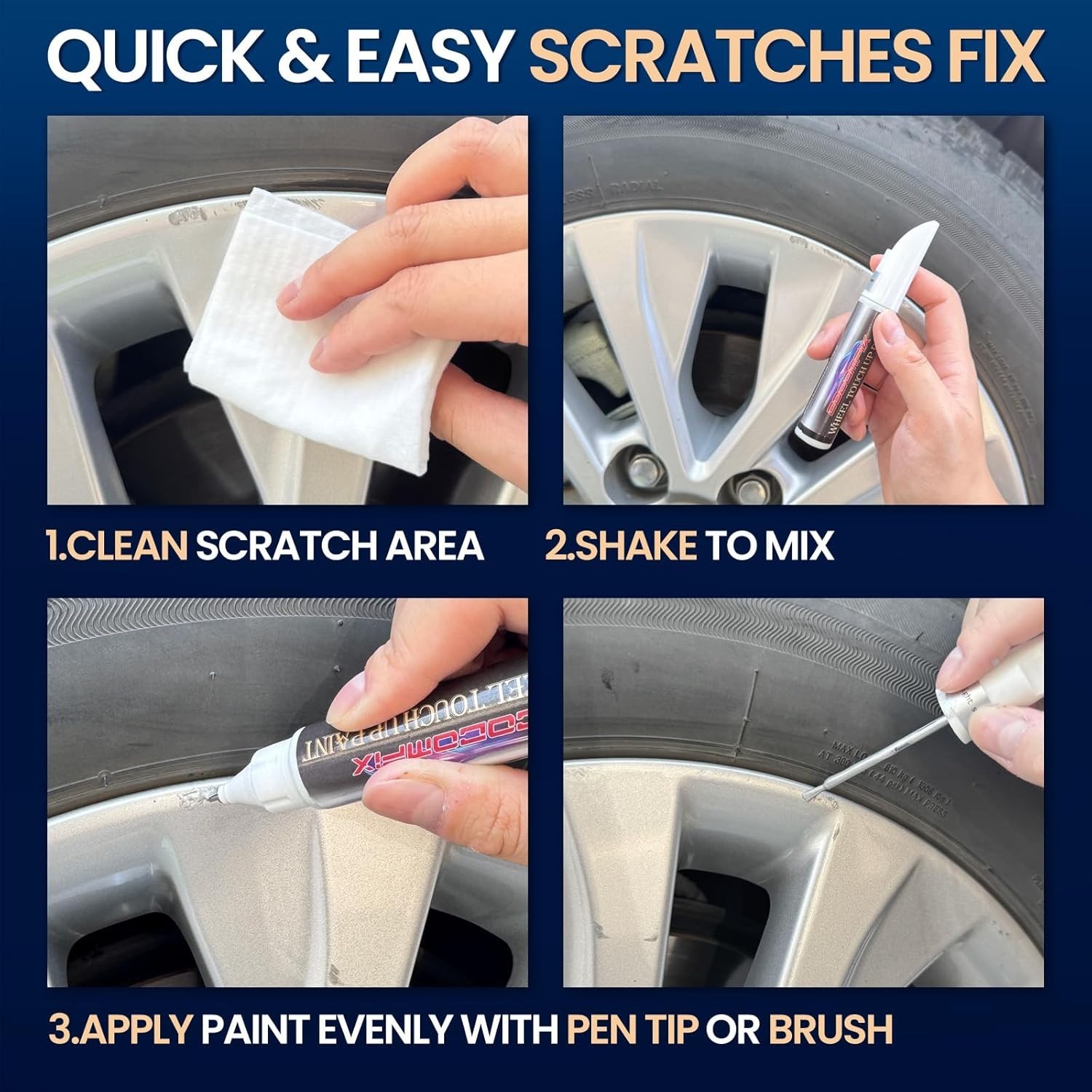 Alloy & Aluminum Rim Repair Kit – Chrome Wheel Paint