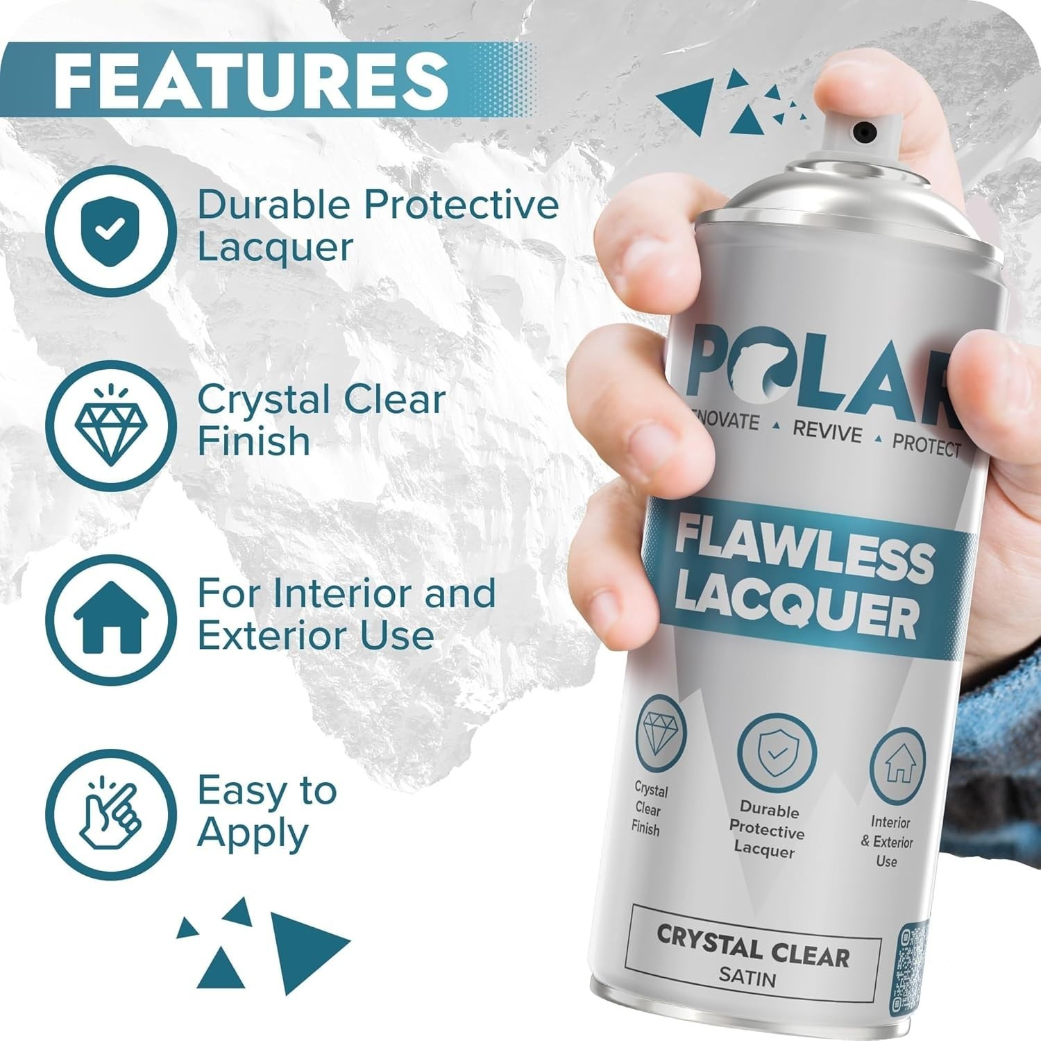 UV Resistant Clear Lacquer Spray – 400ml for Wood, Metal, Plastic & Ceramic