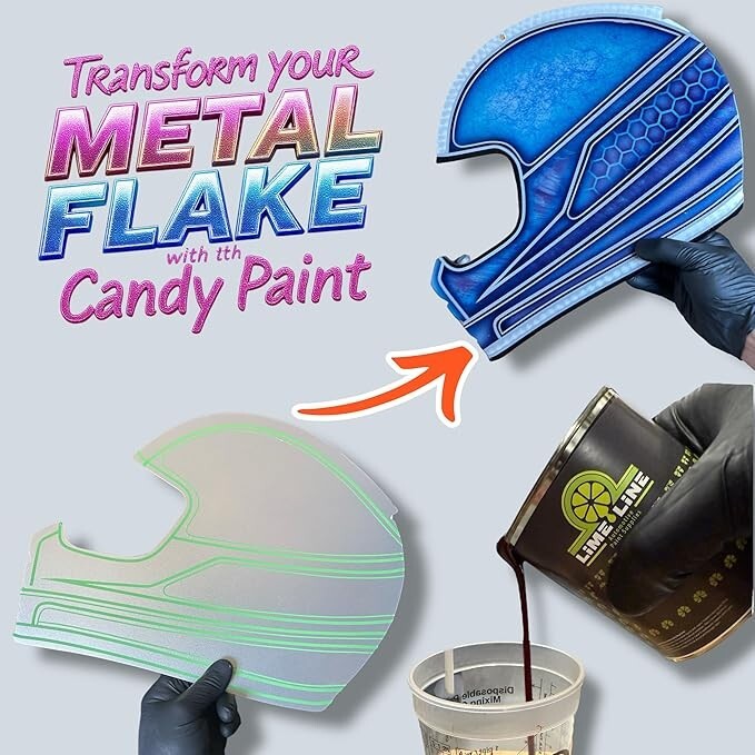 LiME LiNE Metal Flake Silver Basecoat – No Reducer Needed – 1 Pint