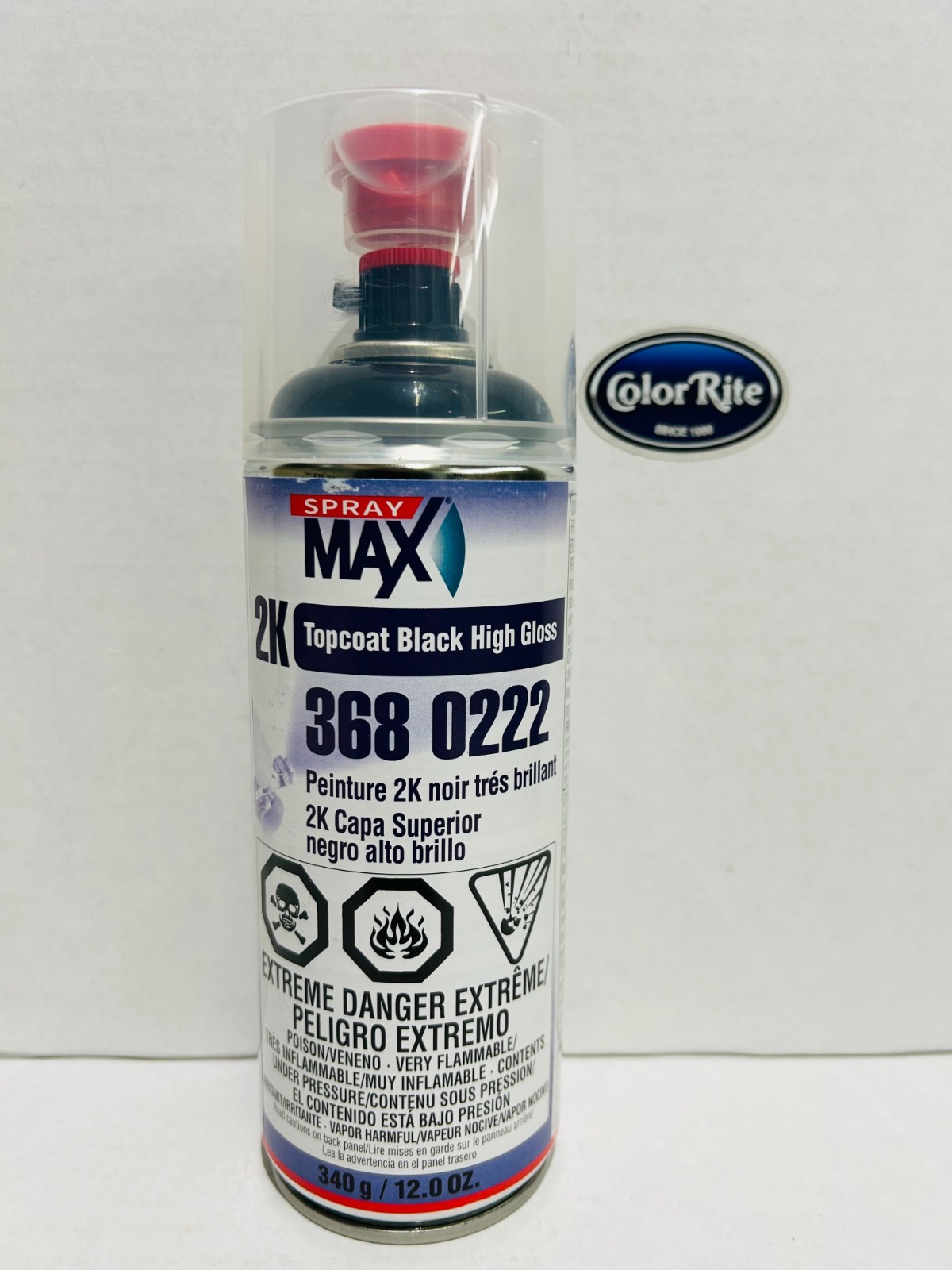 SprayMax (3680222) 2K Black TopCoat *High Gloss* Aerosol Can