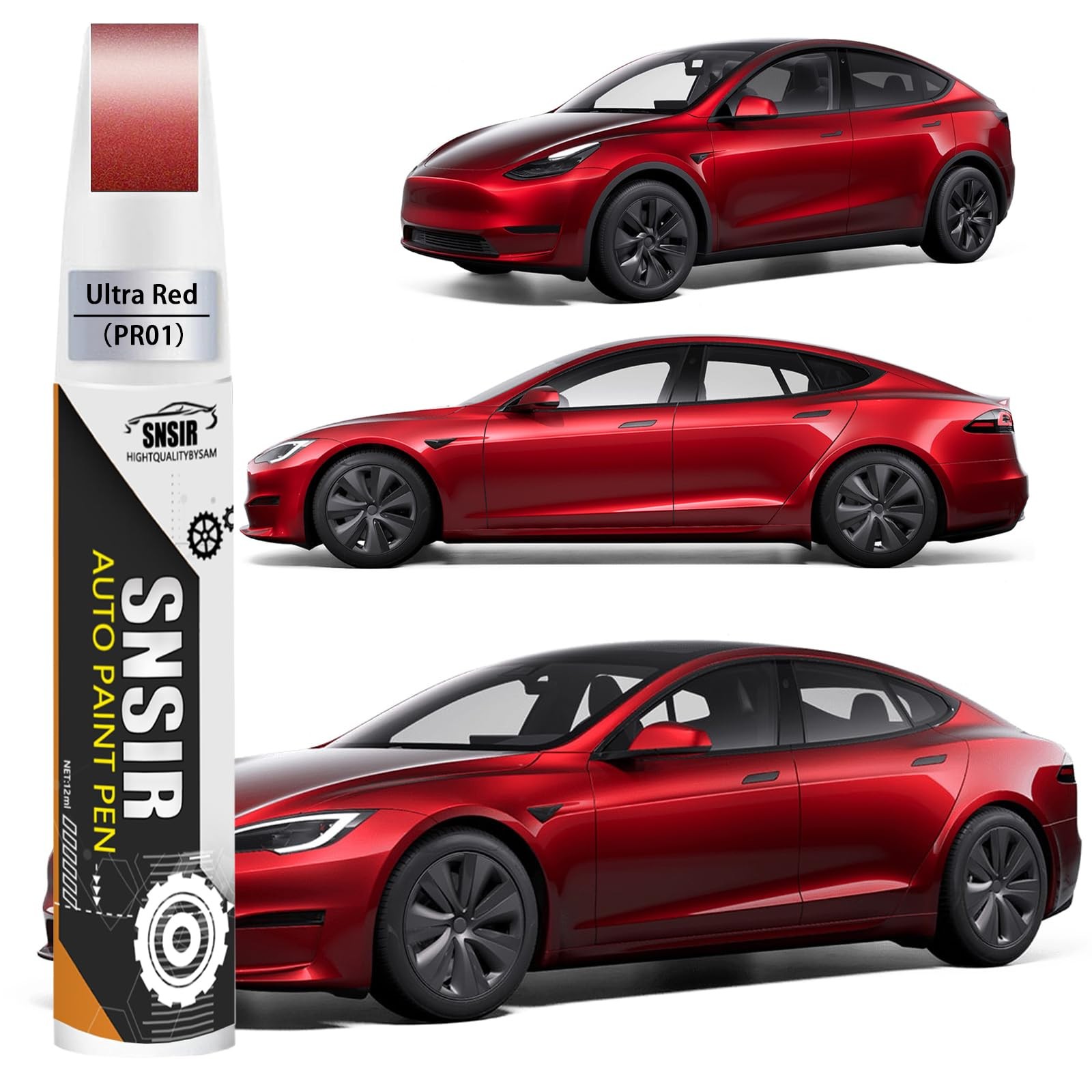 Car Touch up Paint(Ultra Red(PR01)) Compatible with Tesla Model Y/3/X/S, Car Pai