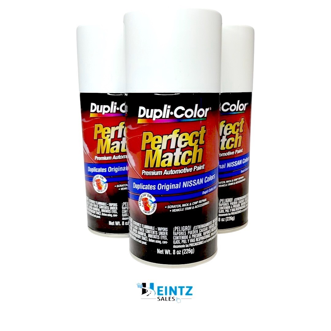 Duplicolor BNS0583 Perfect Match Nissan Cloud White QM1 – 8oz Aerosol (3 PACK)