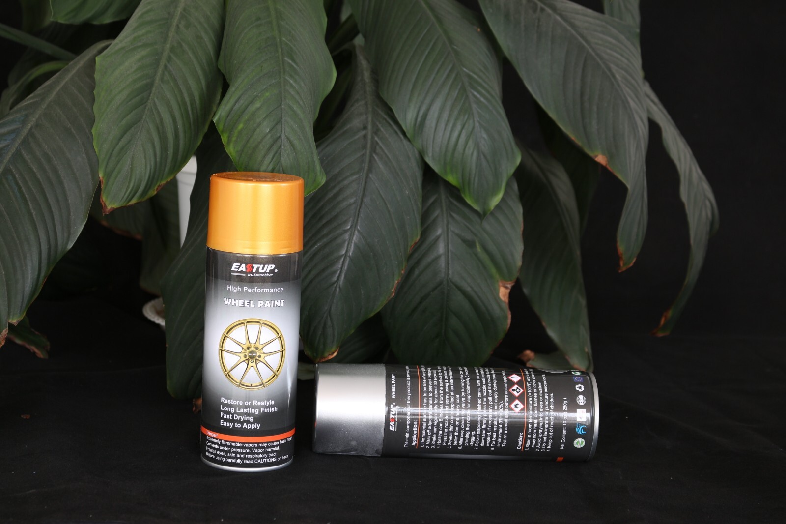 4 Cans Automotive Car Metallic Orange Gold Acrylic Body and Wheel Spray Paint