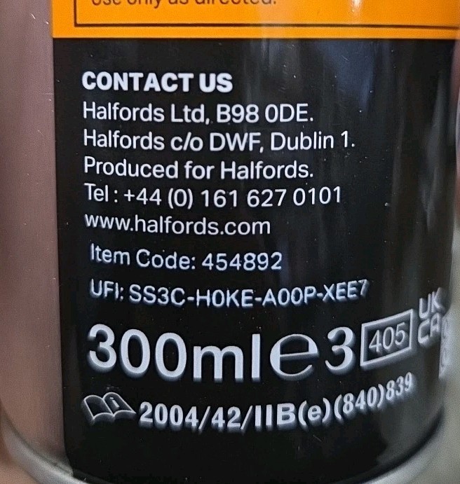 VOLVO DARK GREY 228 SPRAY PAINT 300ML HALFORDS X2