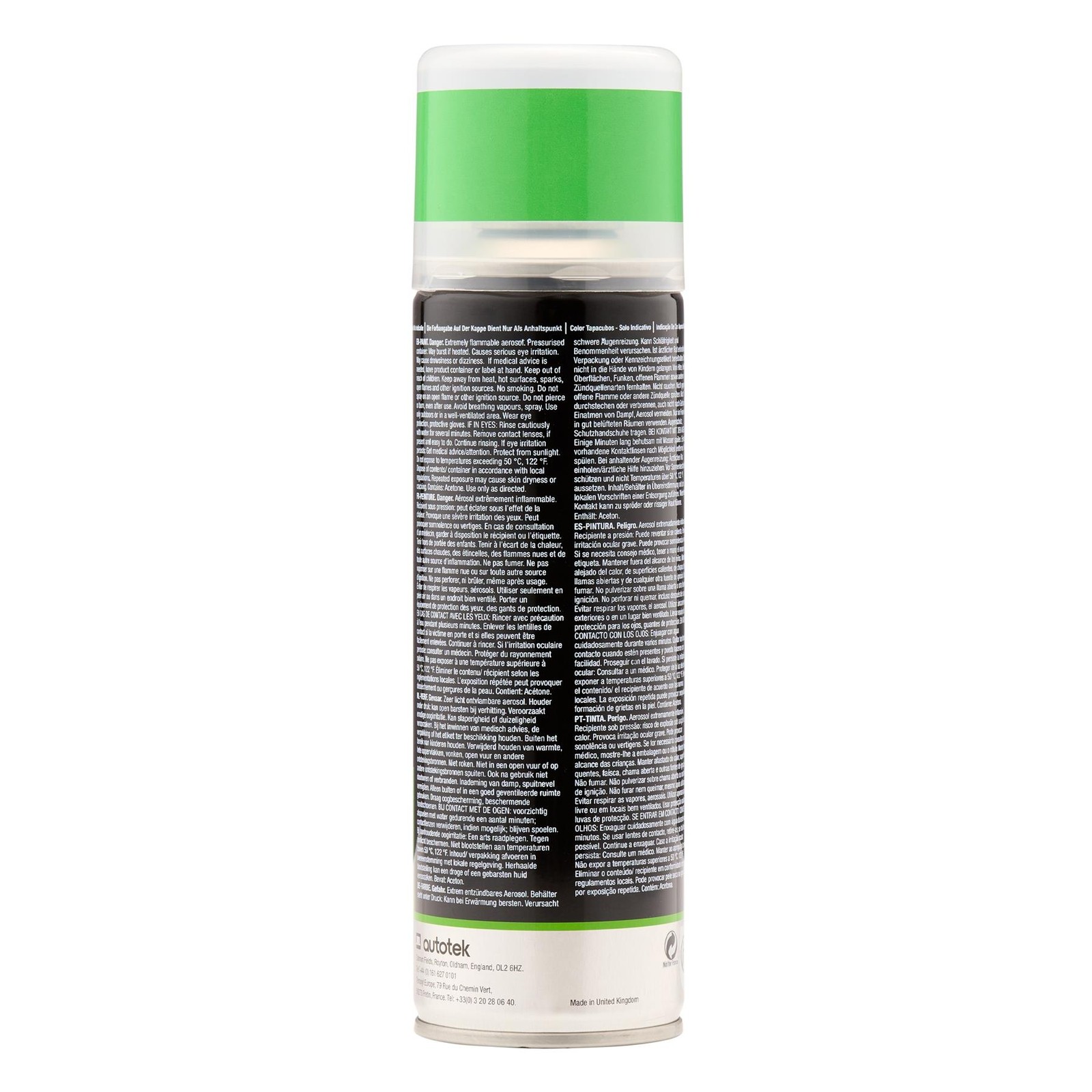 Autotek Quick Drying High Coverage Aerosol Spray Paint Ford Signal Green 10.14oz