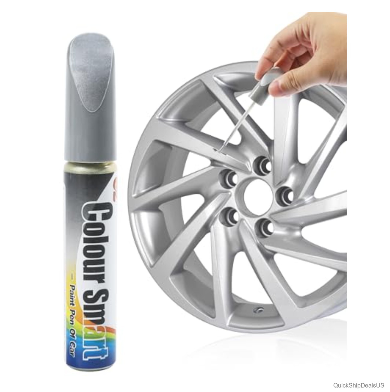 Touch Up Paint For Car Rims Silver Scratch Repair Pen Waterproof Rust Resistant