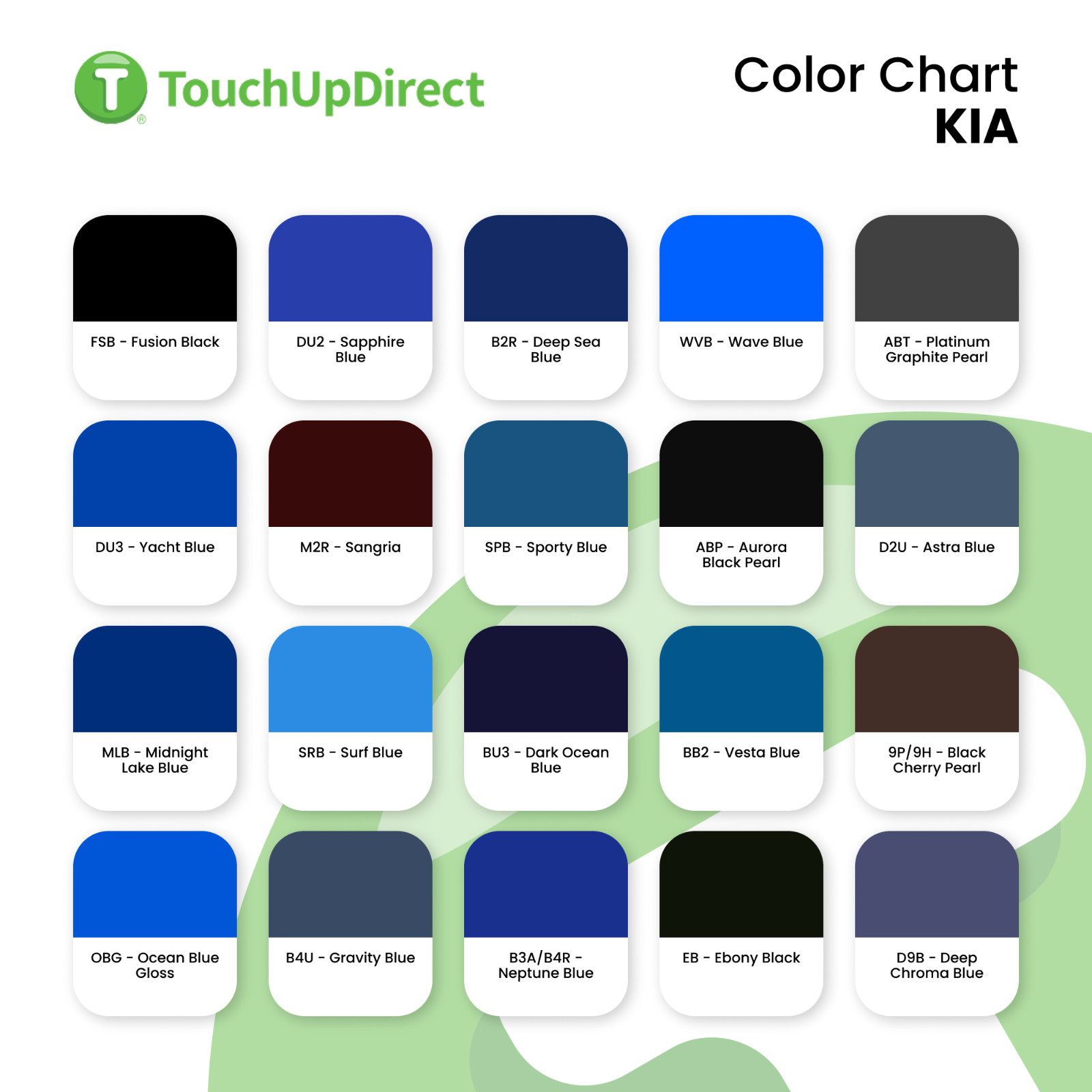 Kia Touch Up Paint by TouchUpDirect – Brush or Spray Paint – Choose Your Color
