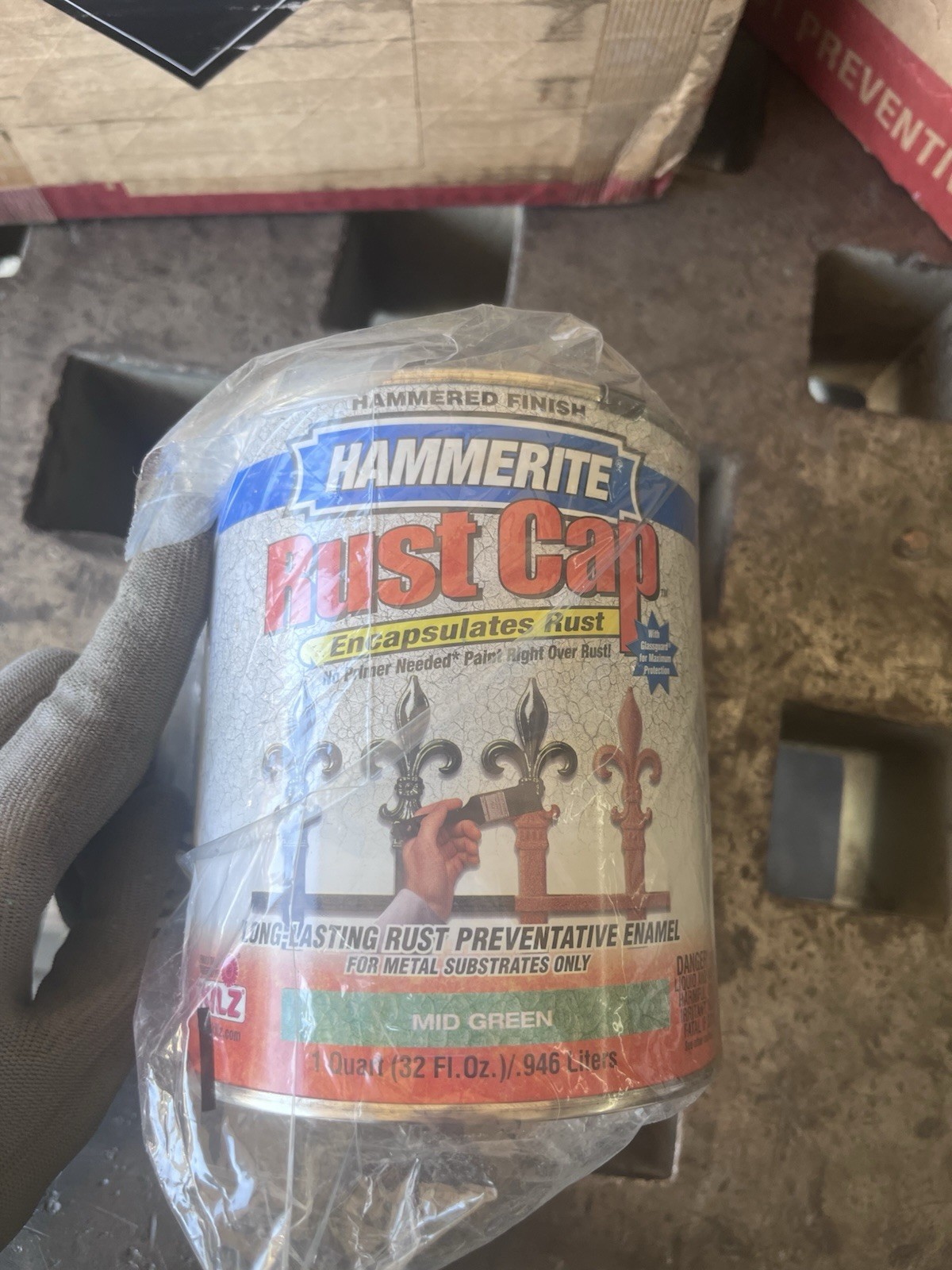 Hammerite Hammered paint Mid Green 1 Quart