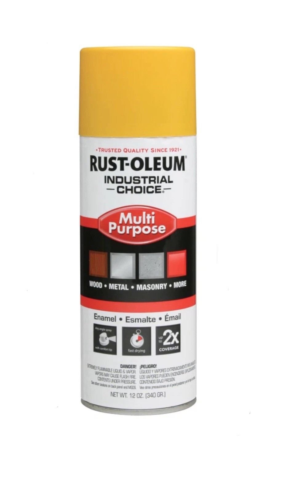 Safety Yellow Spray Paint Gloss Rust-Oleum Multi-Purpose Spray Paint 12oz 6pcs