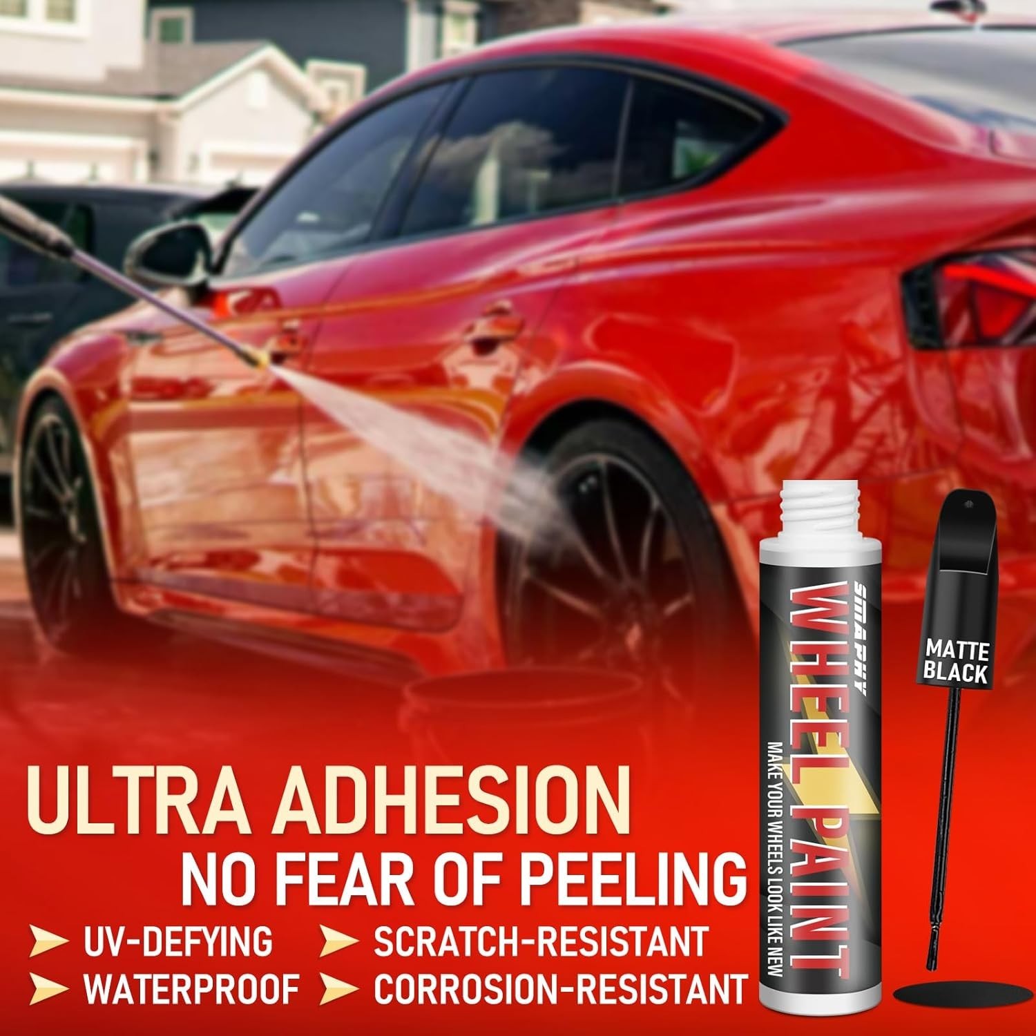 Matte Black Rim Touch-Up Paint Pen – Waterproof & Rust Resistant Enamel Solution