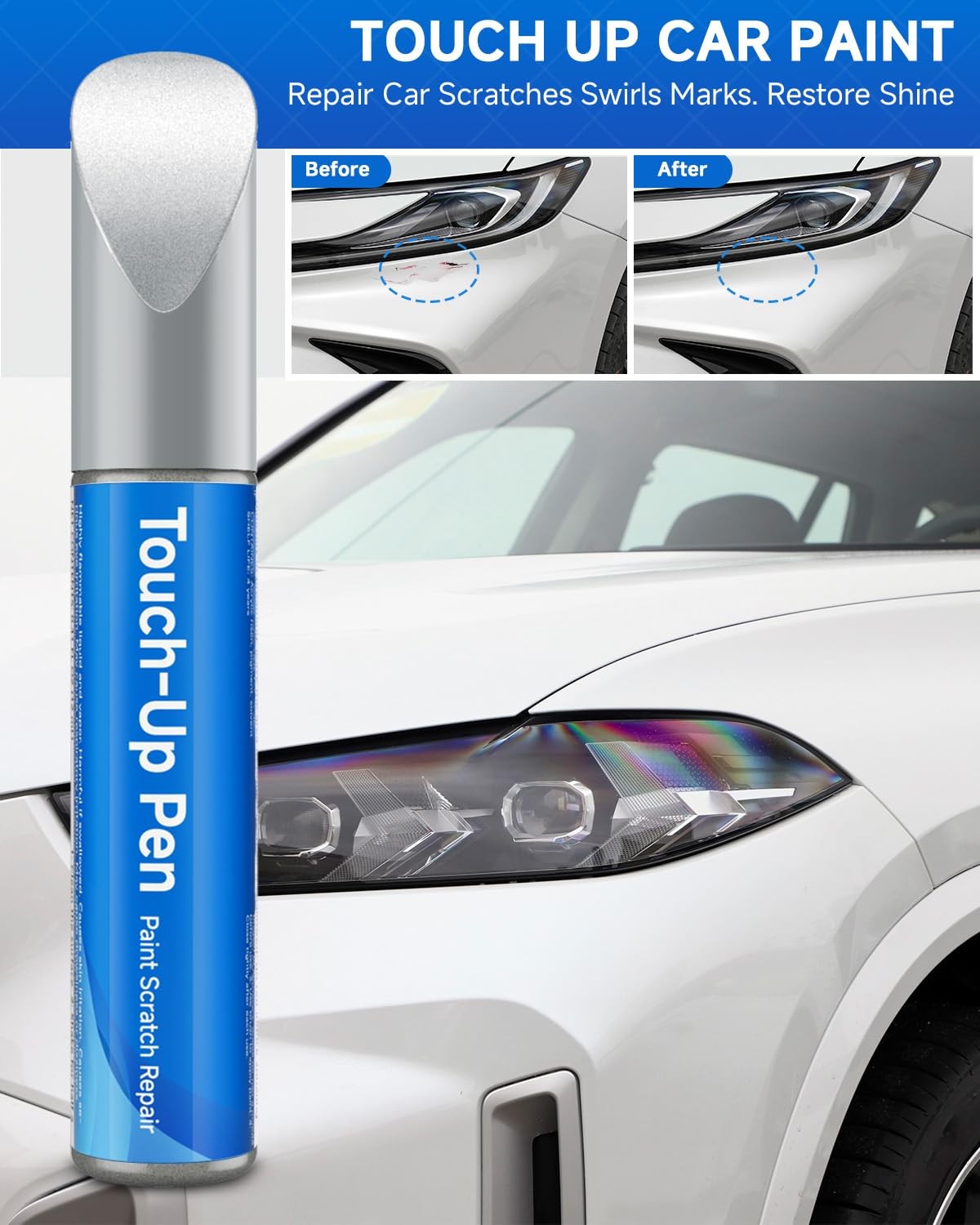 Touch Up Paint Compatible 0.1 Fl Oz (Pack of 1), Urban Gray Pearl（NH-912P）