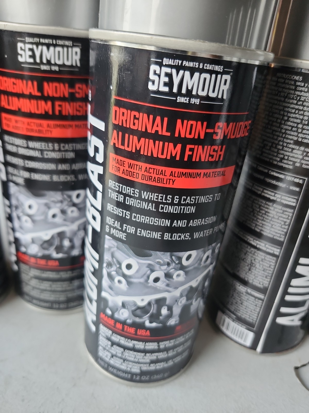 6 cans Seymour 16-055 Alumi Blast Spray Paint